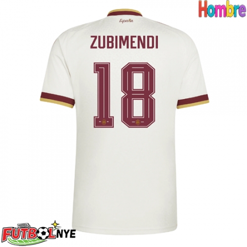 Camiseta España Martin Zubimendi #18 Visitante Equipación Mundial 2026 manga corta